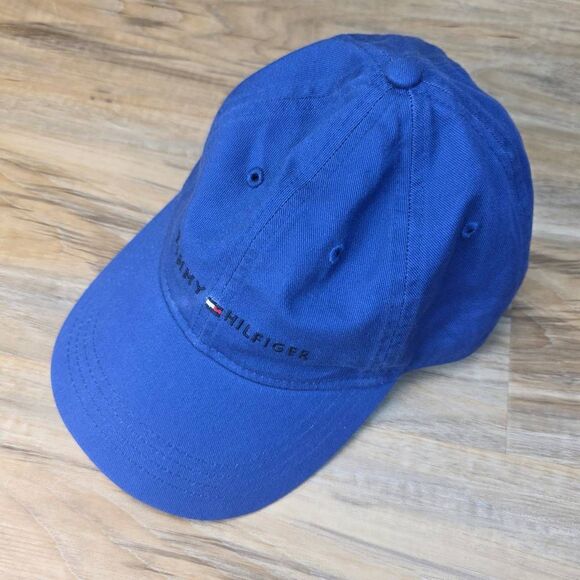 ?️NWT Tommy Hilfiger Blue Logo Unisex Adjustable Baseball Hat One Size main image 7